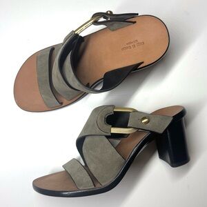 Rag & Bone Women’s August Mule Olive Green Heeled Sandals Size- 7.5